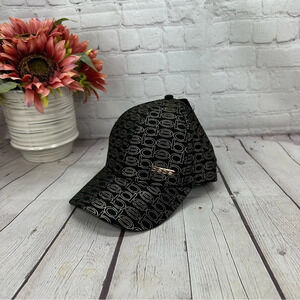 NWT Bebe baseball cap trucker hat gold black streetwear glam